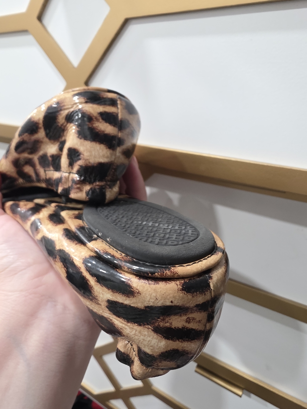 Tory Burch Leopard Print Reva Ballet Flats - Tan/Black - Picture 3 of 6